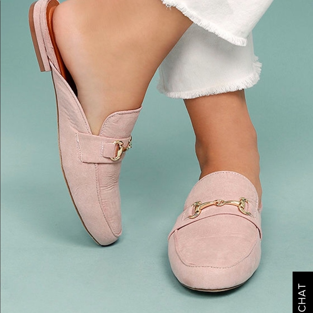 Blush loafer slides/mules - Picture 1 of 4